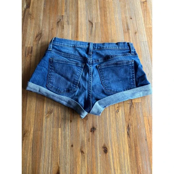 J. Crew Cuffed Trademark Denim Low Rise Casual Short Womens Blue Size 26 - Picture 2 of 5